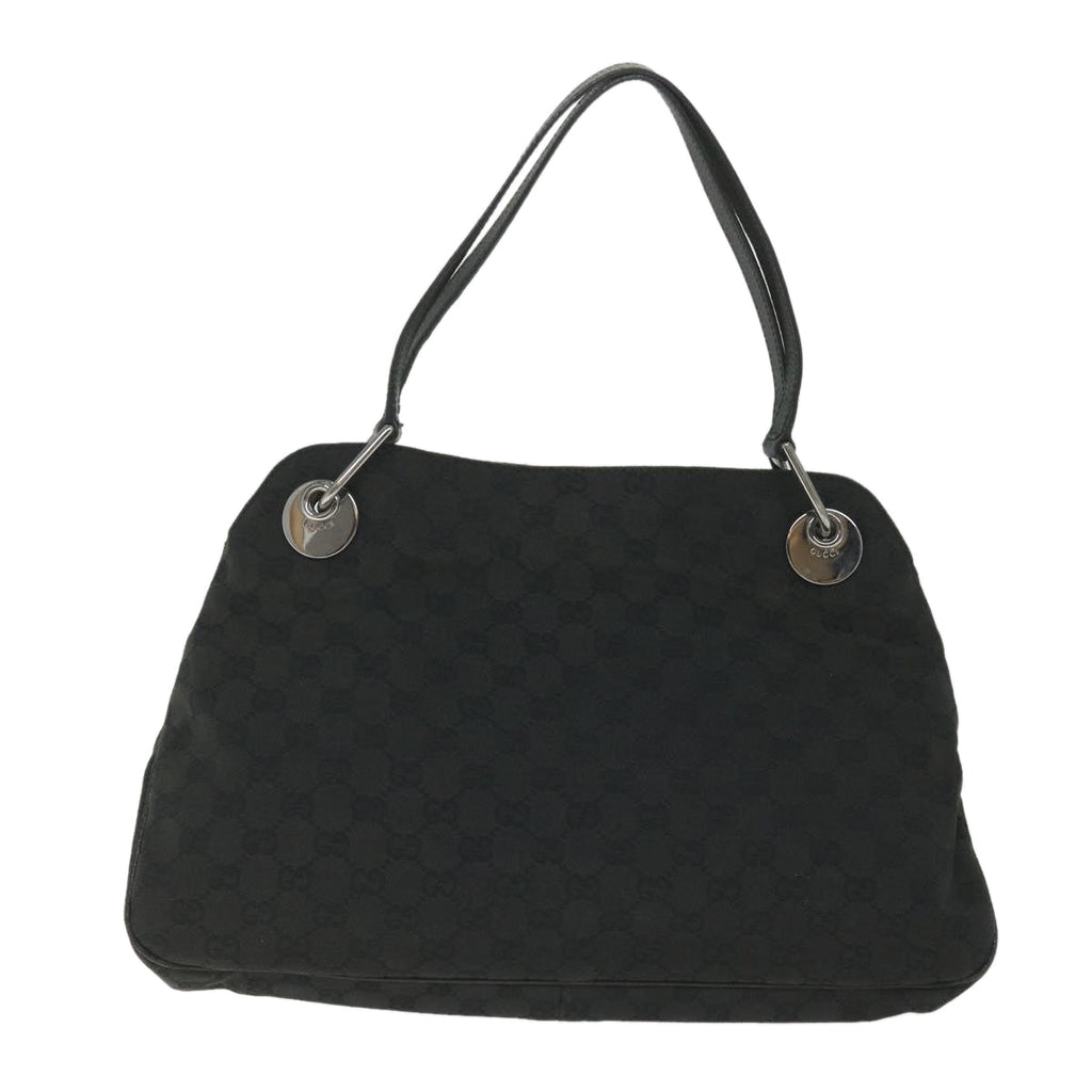 GUCCI GG Canvas Shoulder Bag Black 1210232 am5135