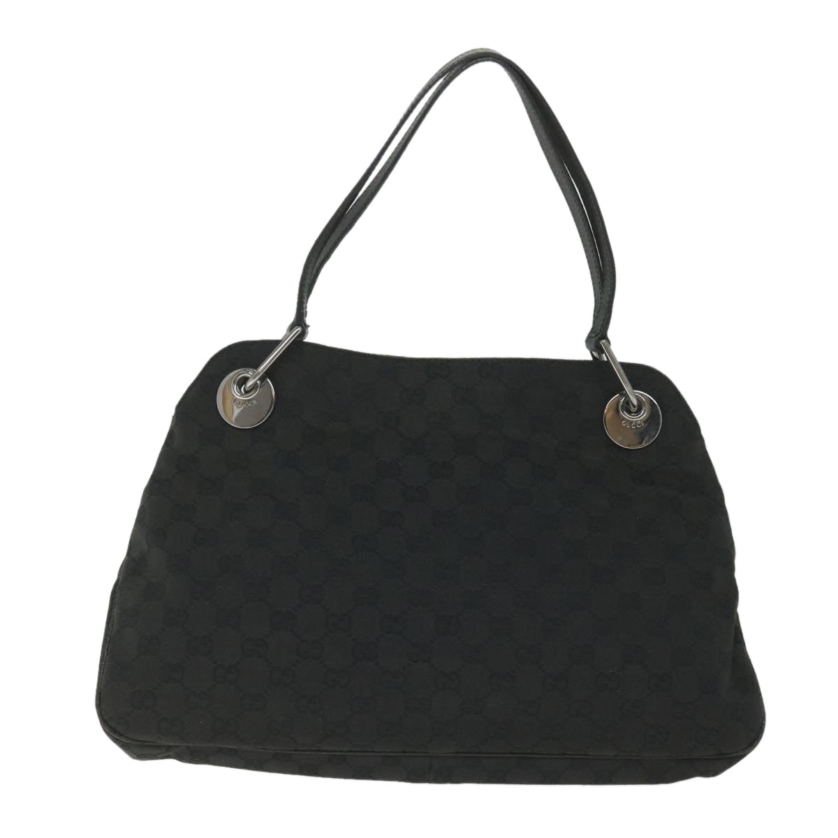 GUCCI GG Canvas Shoulder Bag Black 1210232 am5135