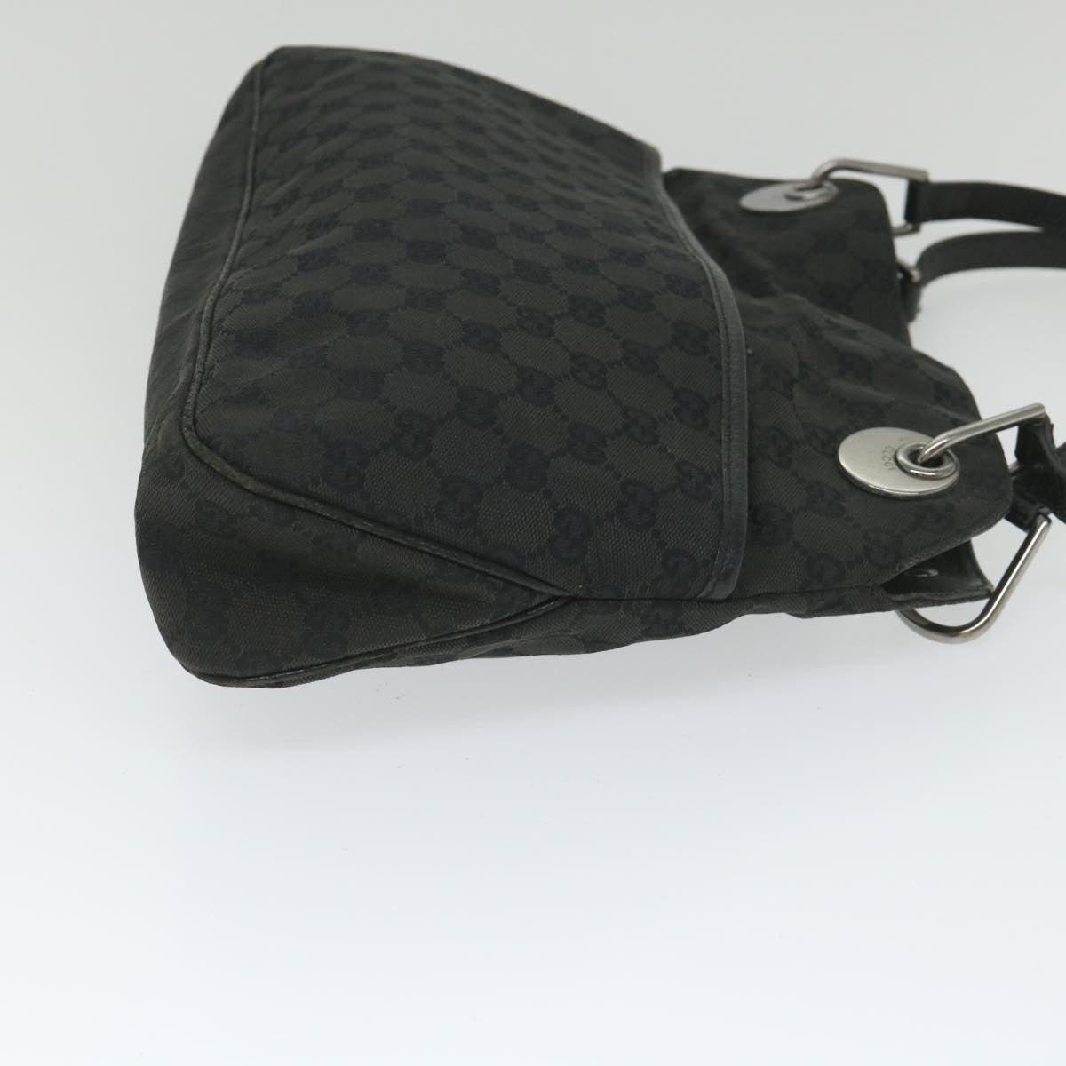 GUCCI GG Canvas Shoulder Bag Black 1210232 am5135