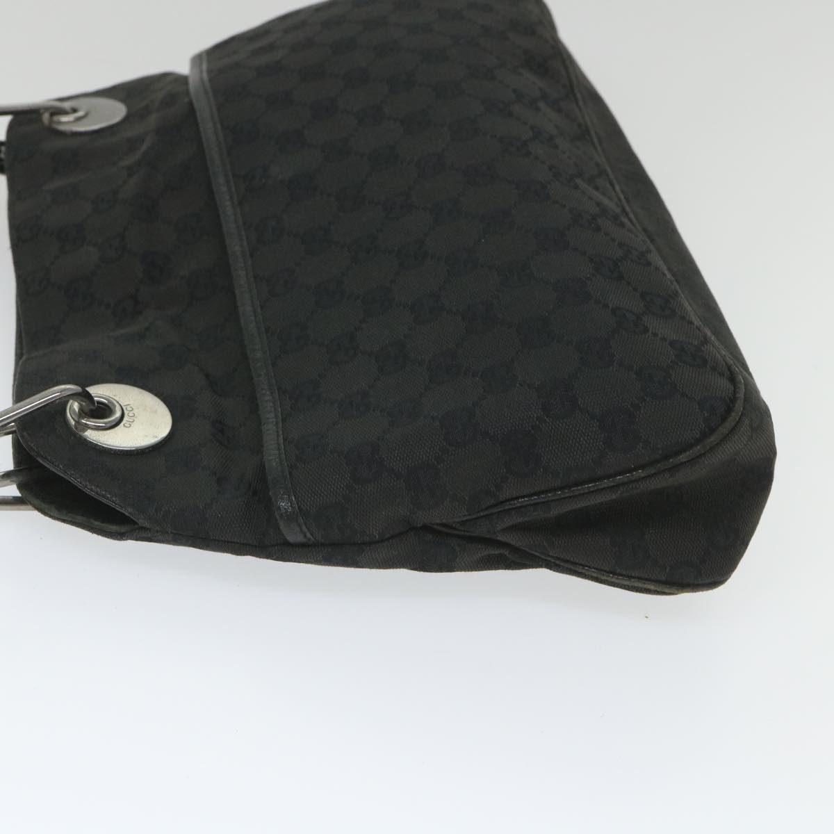 GUCCI GG Canvas Shoulder Bag Black 1210232 am5135