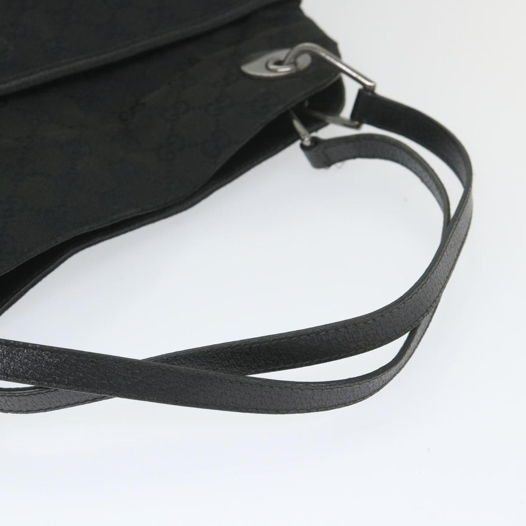 GUCCI GG Canvas Shoulder Bag Black 1210232 am5135