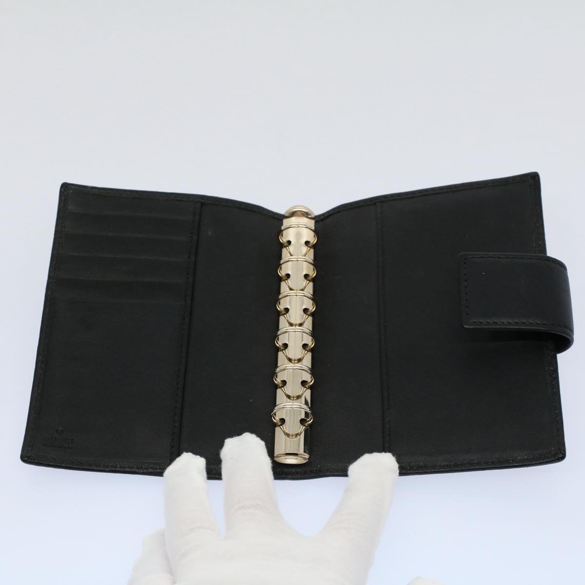 GUCCI GG Canvas Day Planner Cover Black 115240 am5159