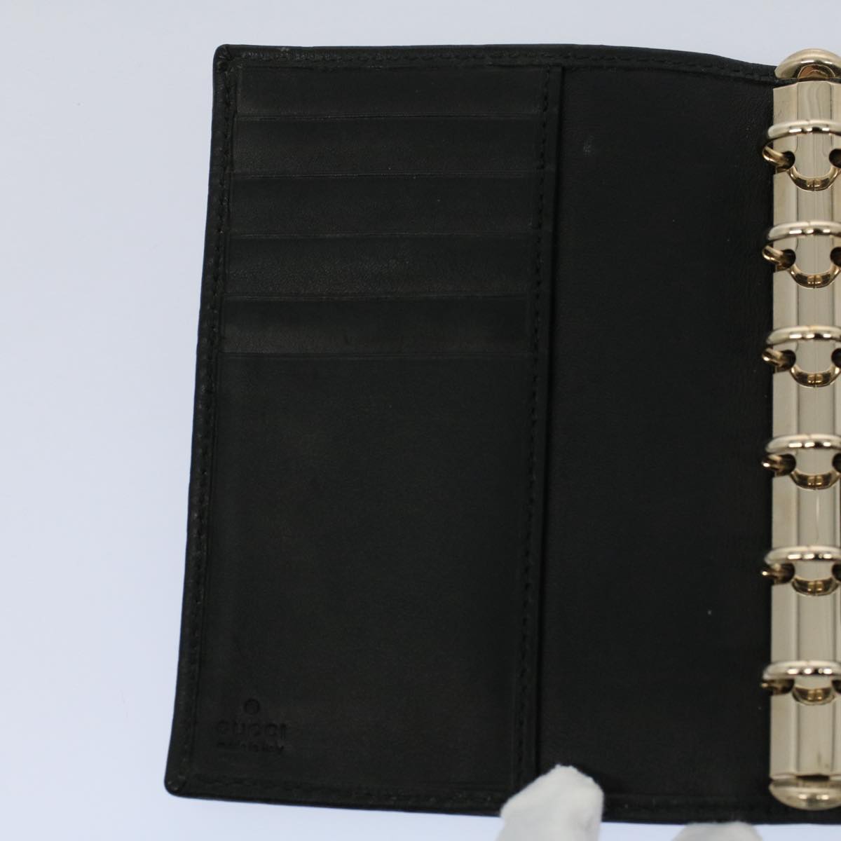 GUCCI GG Canvas Day Planner Cover Black 115240 am5159