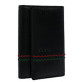 GUCCI Key Case Leather Black Red Green 138052 am5177