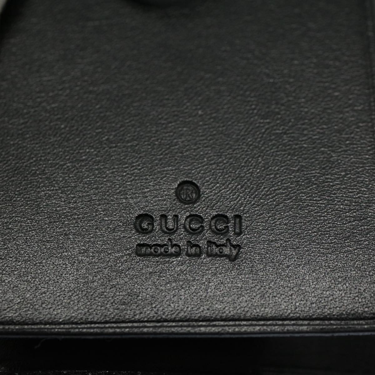 GUCCI Key Case Leather Black Red Green 138052 am5177