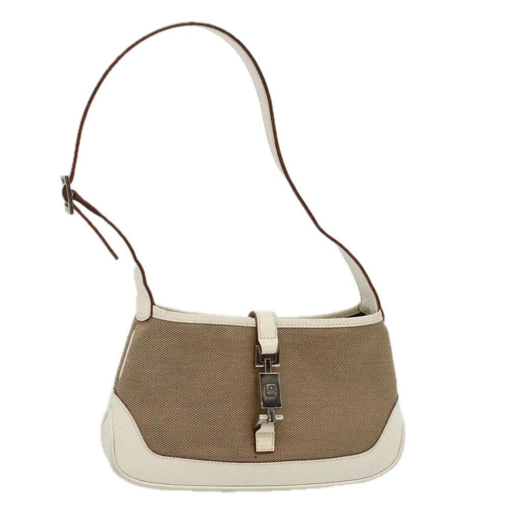 GUCCI Jackie Shoulder Bag Canvas Leather Beige 007 2039 am5181