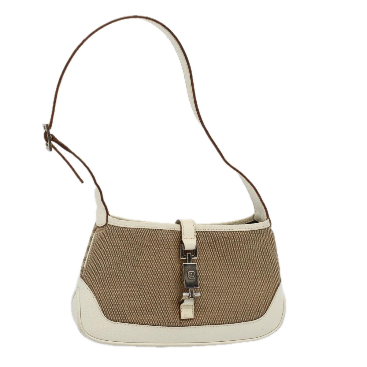 GUCCI Jackie Shoulder Bag Canvas Leather Beige 007 2039 am5181