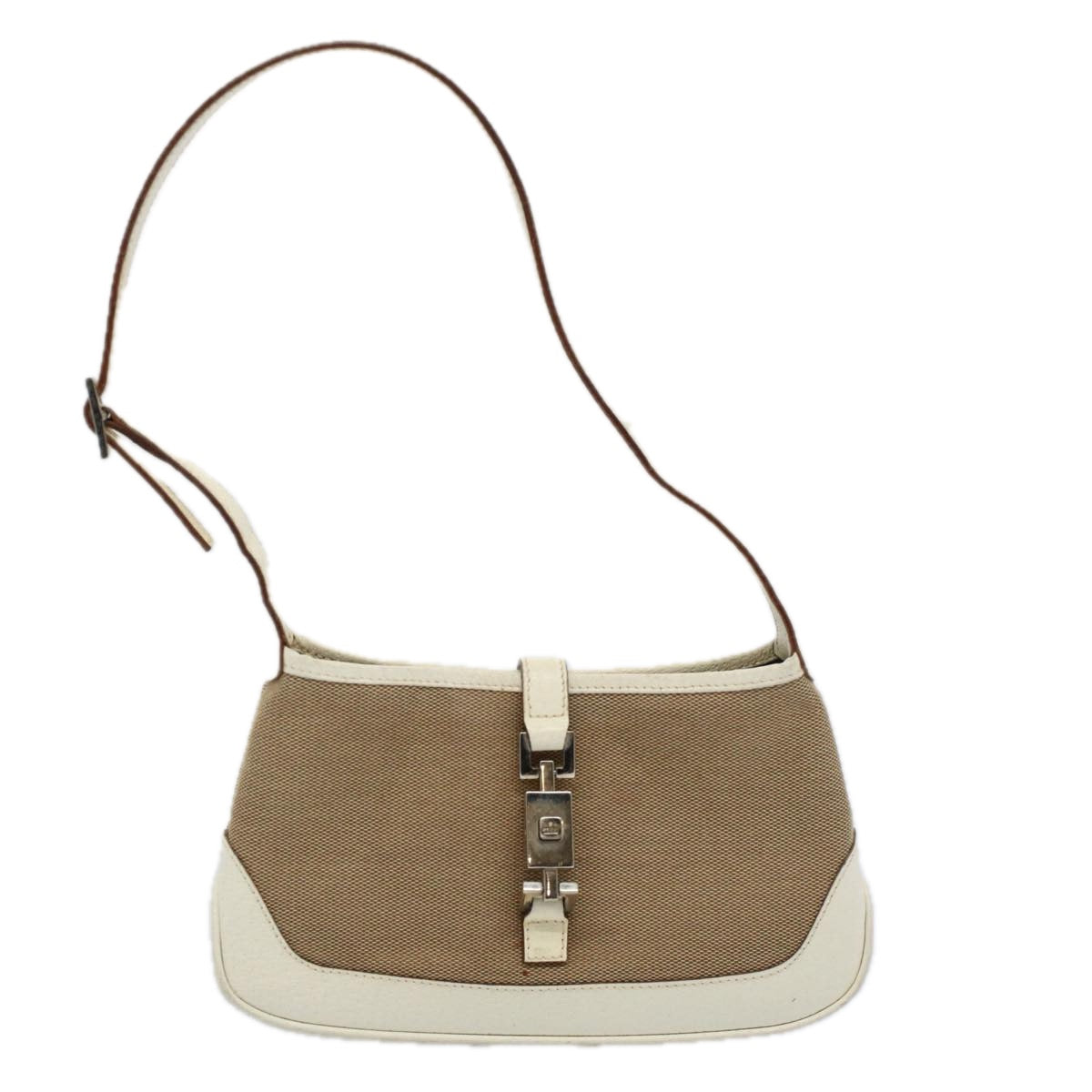GUCCI Jackie Shoulder Bag Canvas Leather Beige 007 2039 am5181