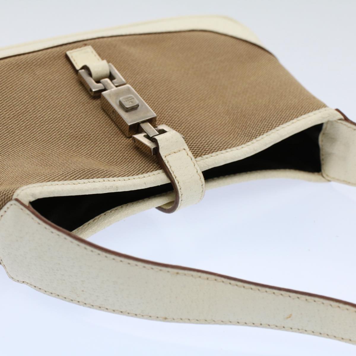 GUCCI Jackie Shoulder Bag Canvas Leather Beige 007 2039 am5181