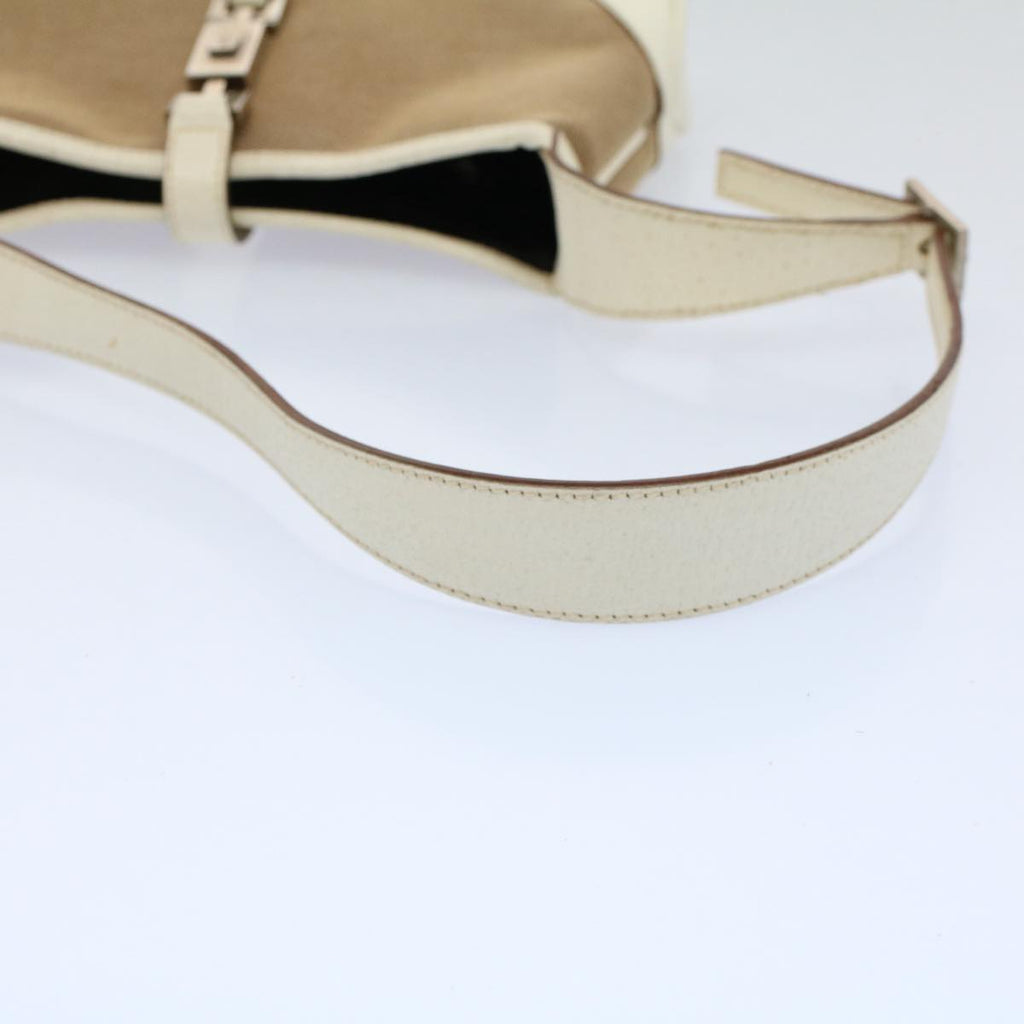 GUCCI Jackie Shoulder Bag Canvas Leather Beige 007 2039 am5181