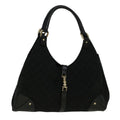 GUCCI GG Canvas Jackie Shoulder Bag Black 124404 am5187