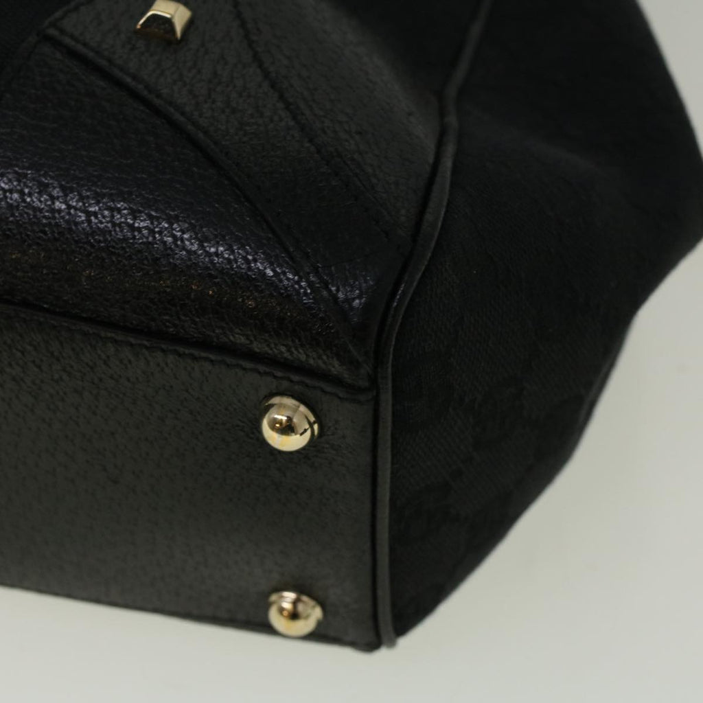 GUCCI GG Canvas Jackie Shoulder Bag Black 124404 am5187