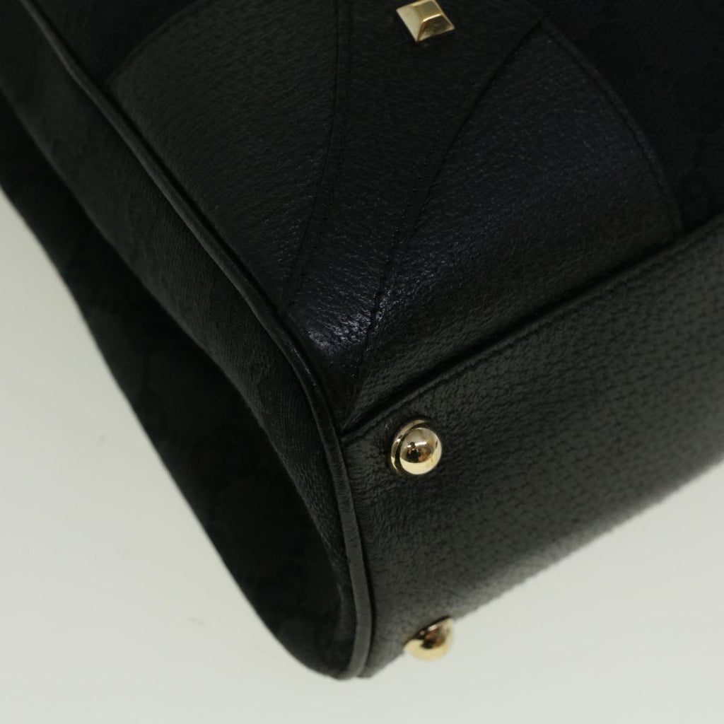 GUCCI GG Canvas Jackie Shoulder Bag Black 124404 am5187