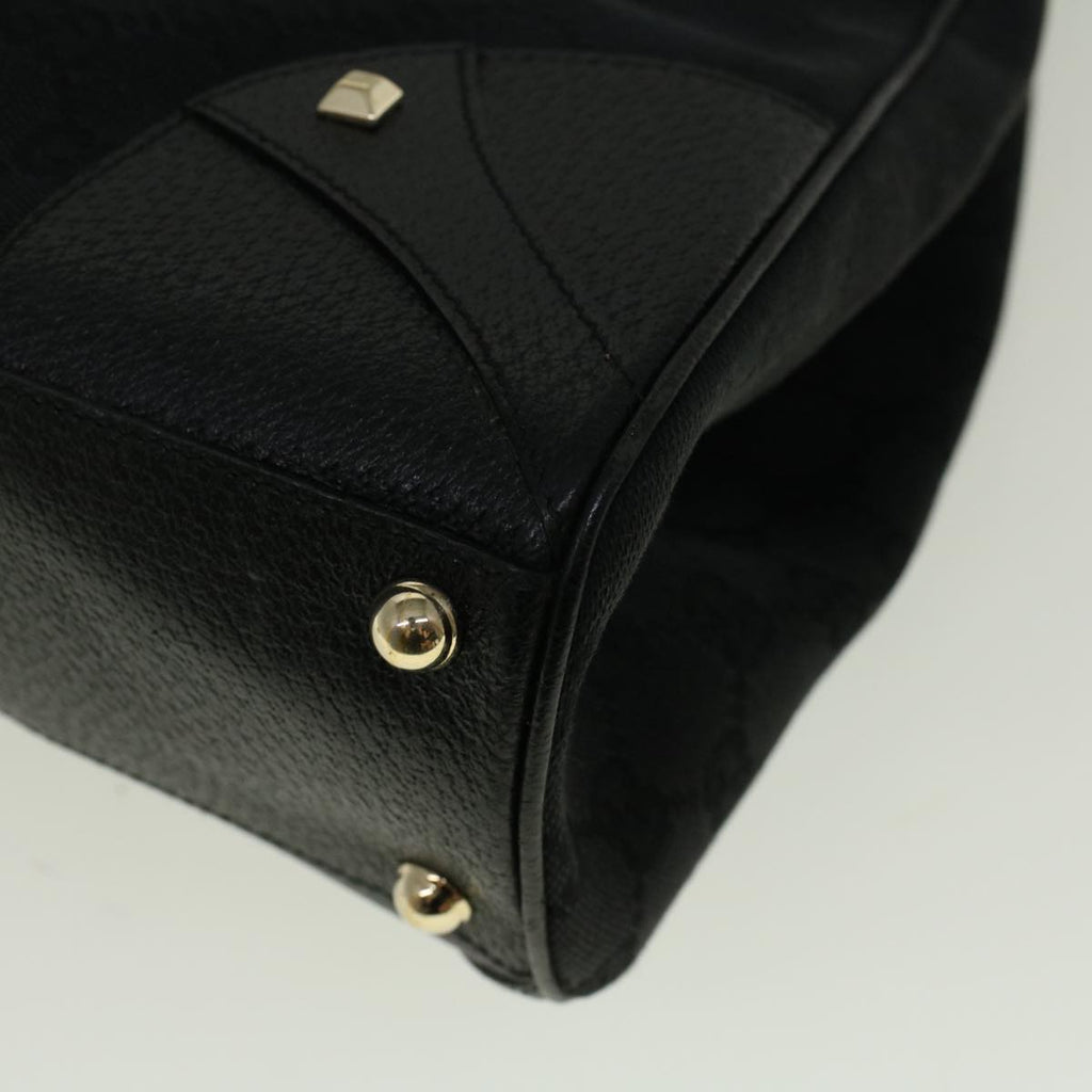 GUCCI GG Canvas Jackie Shoulder Bag Black 124404 am5187