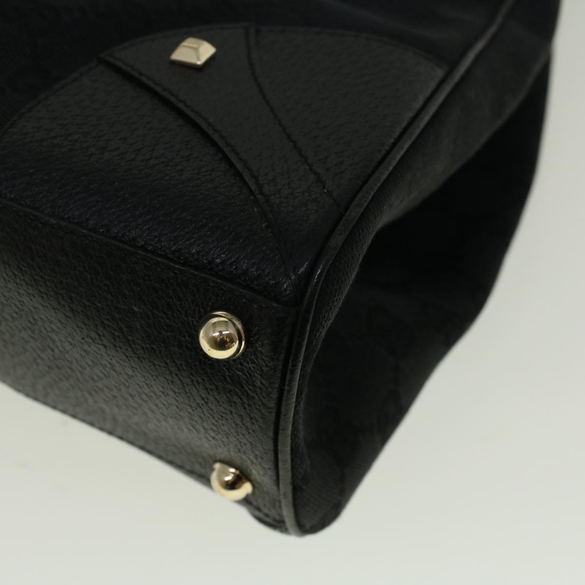 GUCCI GG Canvas Jackie Shoulder Bag Black 124404 am5187