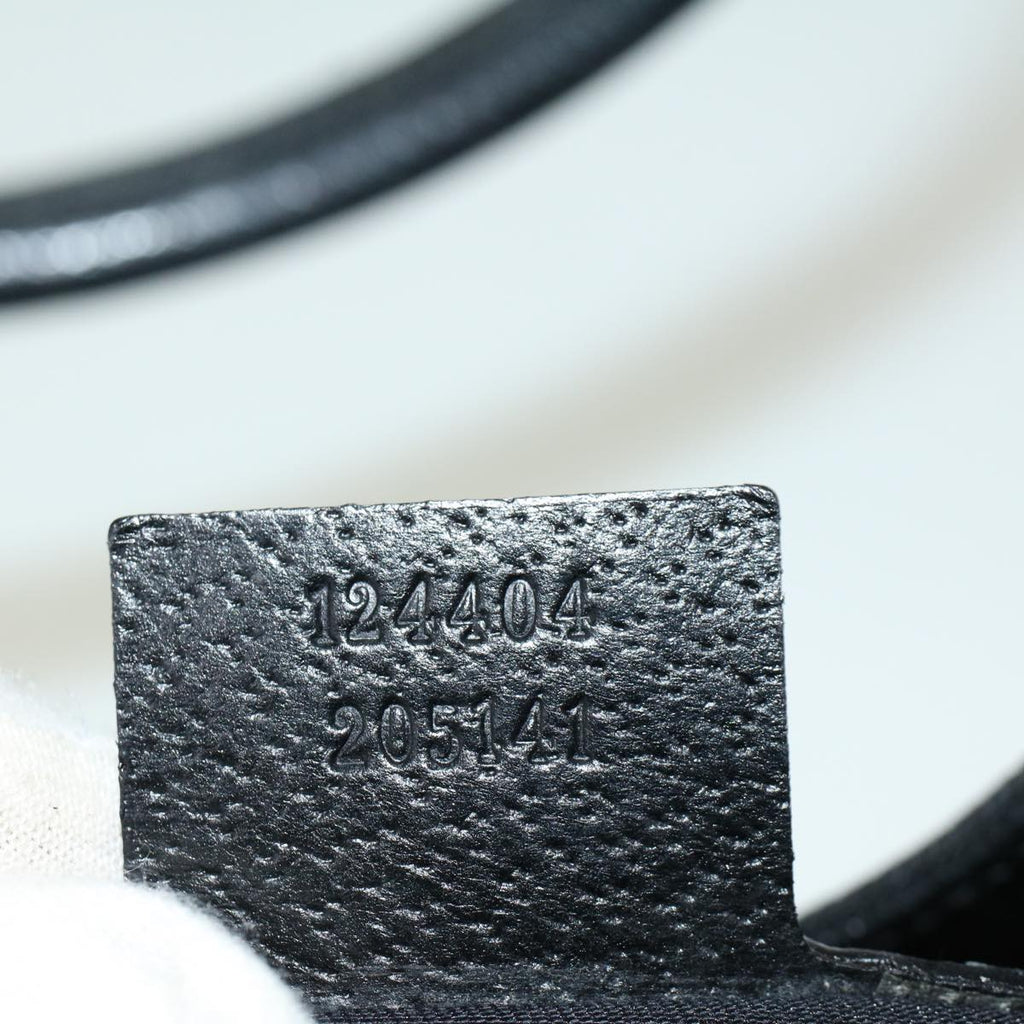 GUCCI GG Canvas Jackie Shoulder Bag Black 124404 am5187