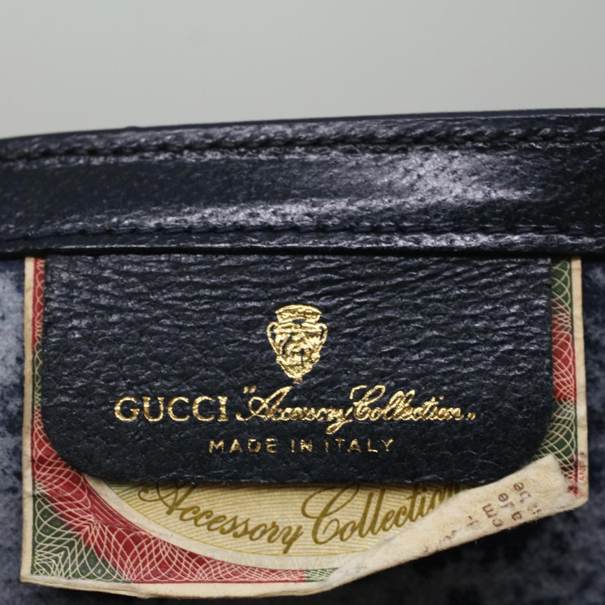 GUCCI GG Canvas Sherry Line Clutch Bag Red Navy gray 89 01 006 am5192