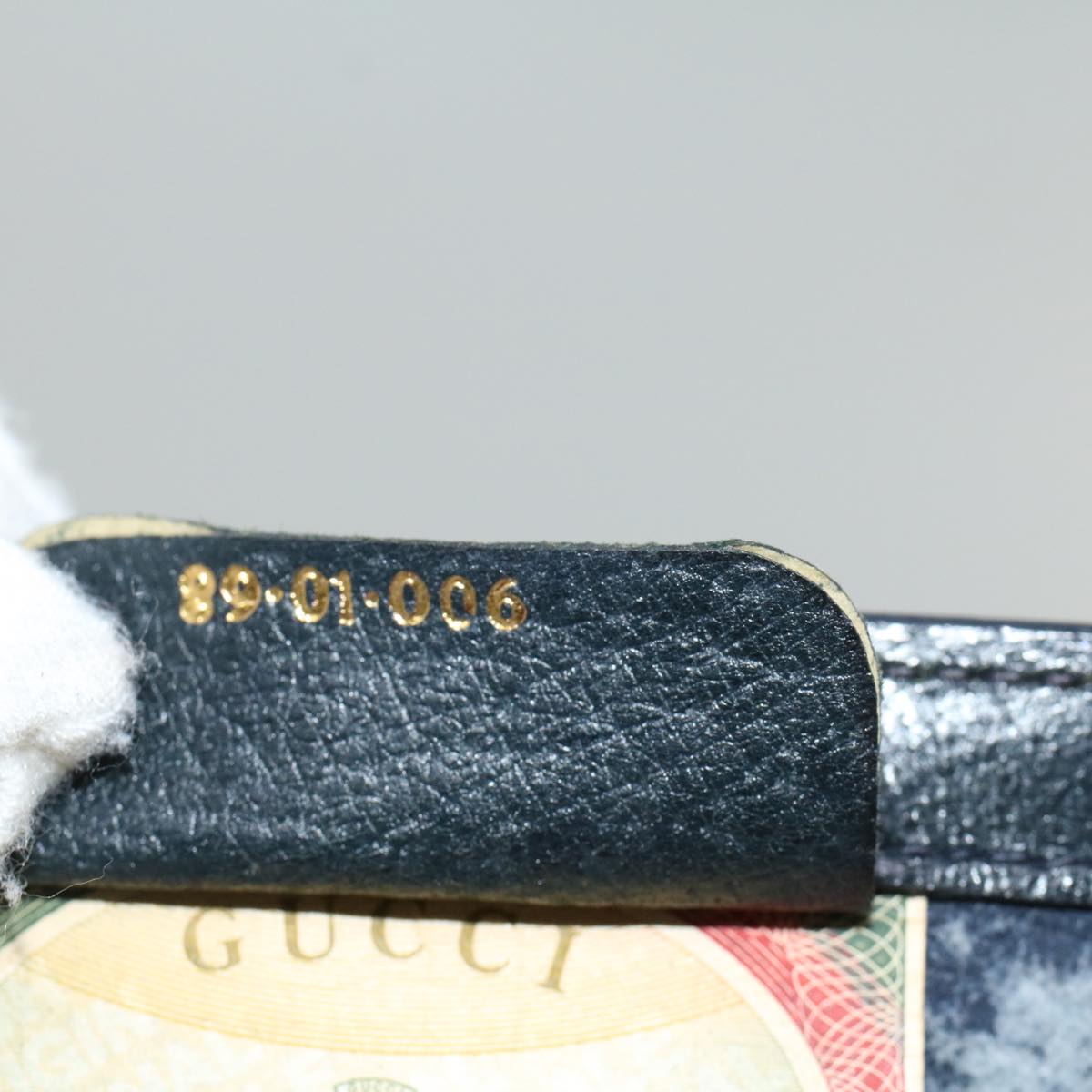GUCCI GG Canvas Sherry Line Clutch Bag Red Navy gray 89 01 006 am5192