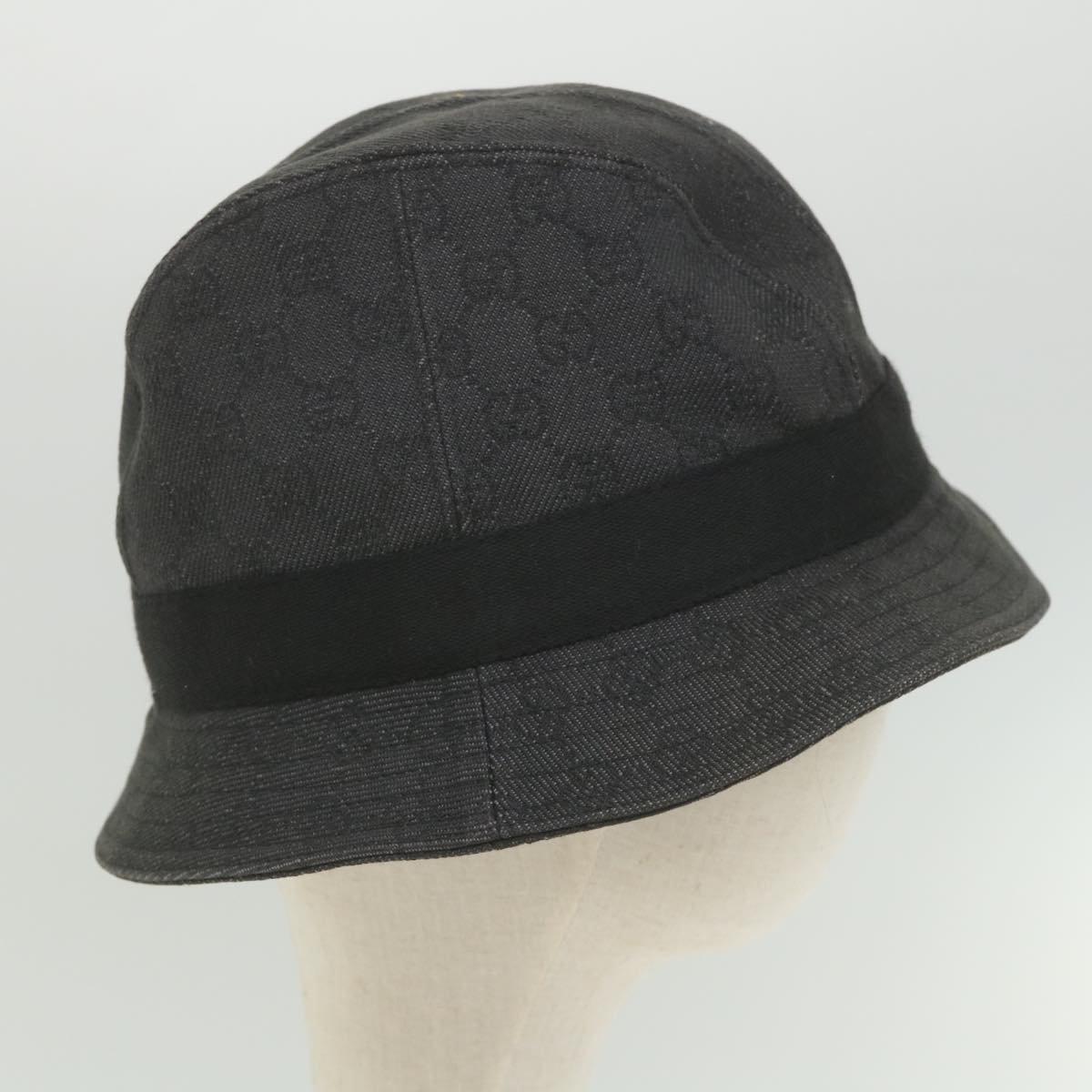 GUCCI GG Canvas Hat L Size Gray am5225