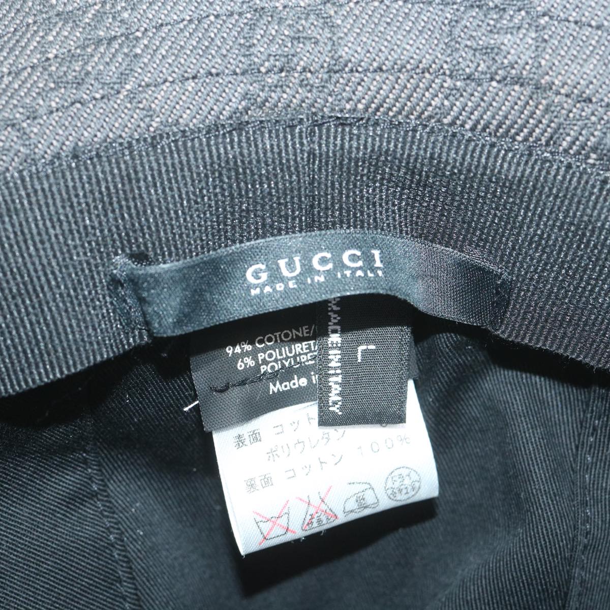 GUCCI GG Canvas Hat L Size Gray am5225
