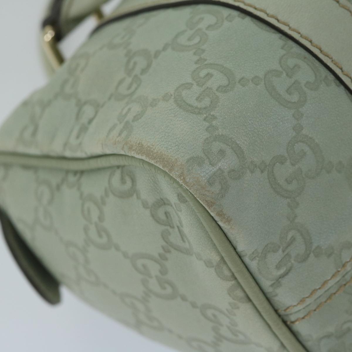GUCCI GG Canvas Guccissima mini Boston Bag Green 193604 am5240