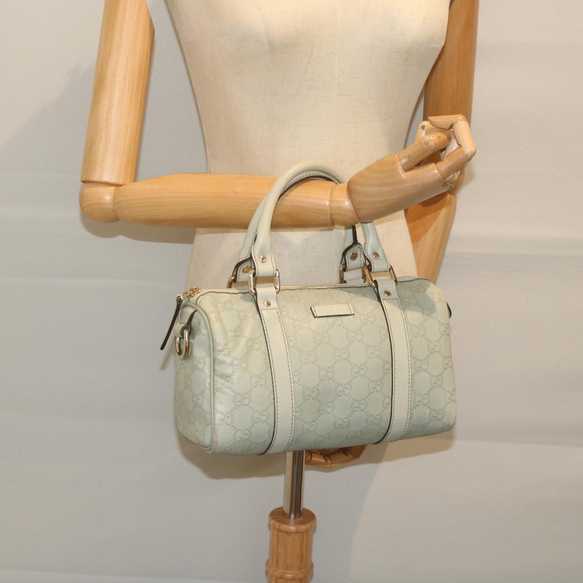 GUCCI GG Canvas Guccissima mini Boston Bag Green 193604 am5240