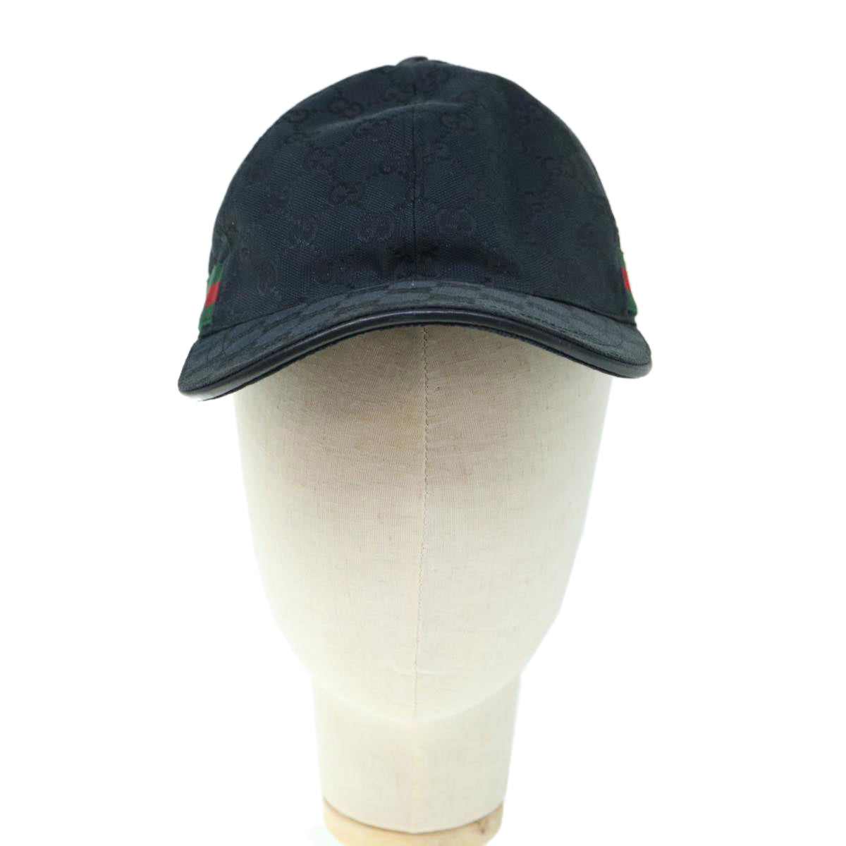 GUCCI GG Canvas Web Sherry Line Cap M Size Black Red Green 200043 am5246