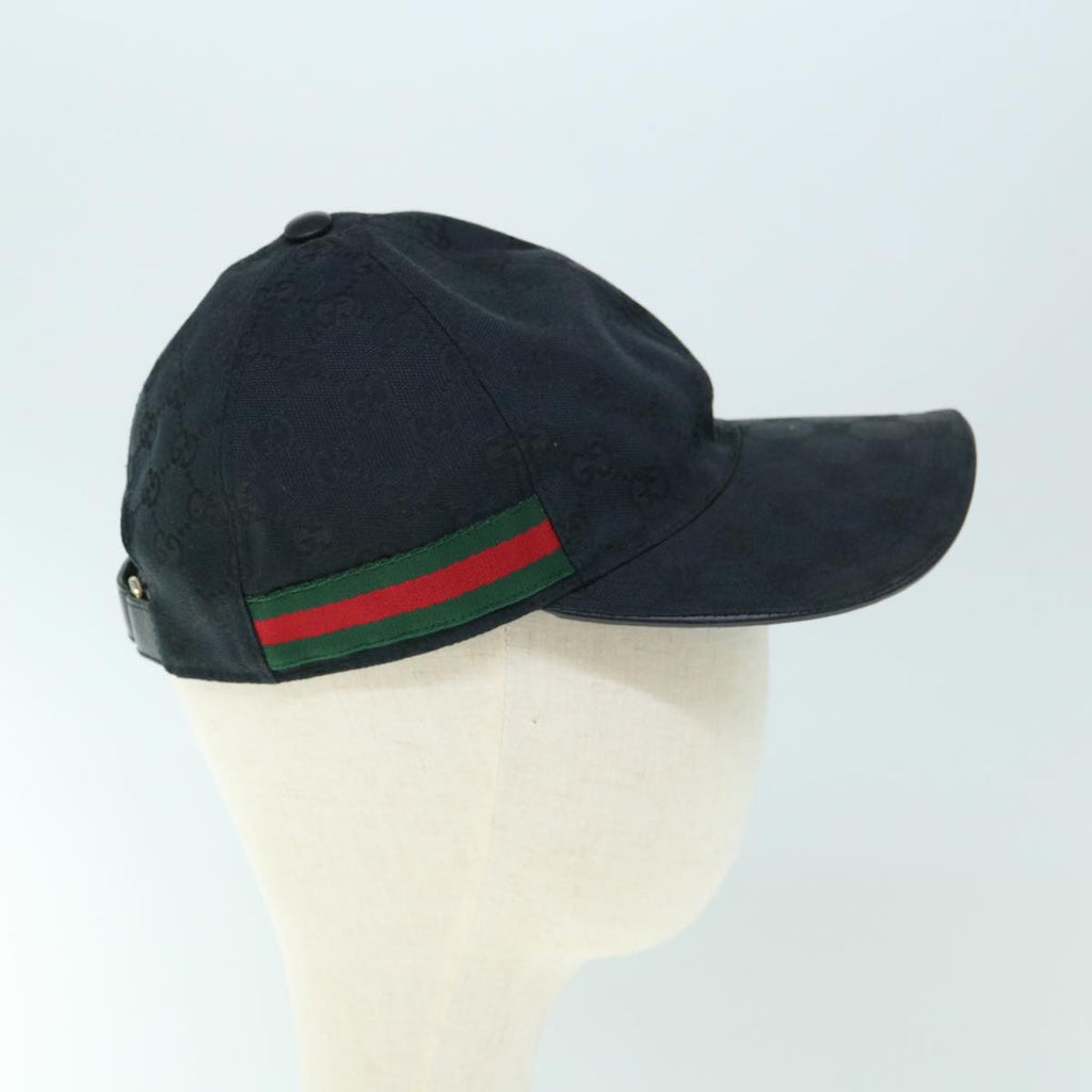 GUCCI GG Canvas Web Sherry Line Cap M Size Black Red Green 200043 am5246