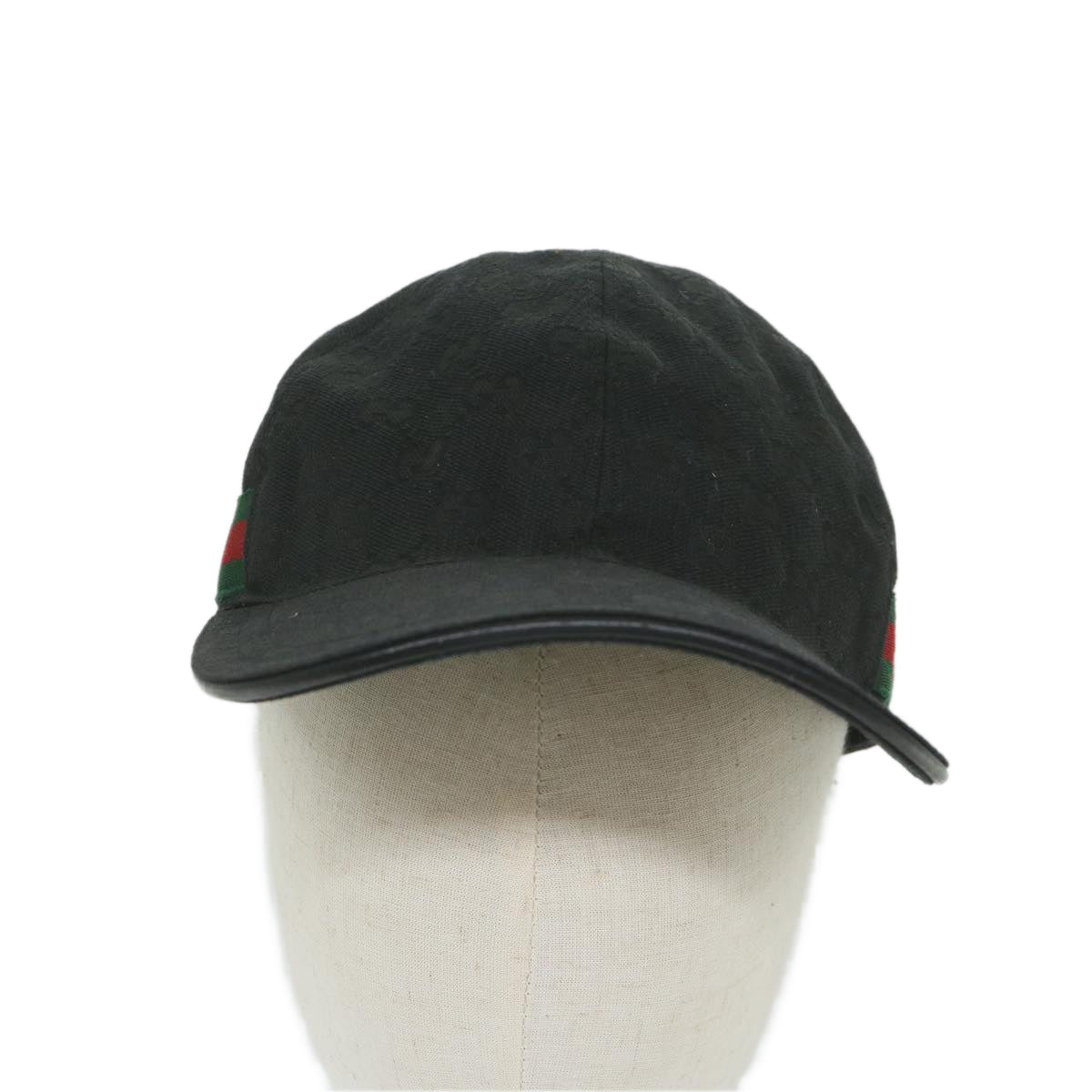 GUCCI GG Canvas Web Sherry Line Cap L size Black Red Green 200035 am5247