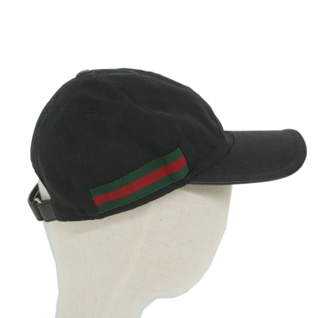 GUCCI GG Canvas Web Sherry Line Cap L size Black Red Green 200035 am5247