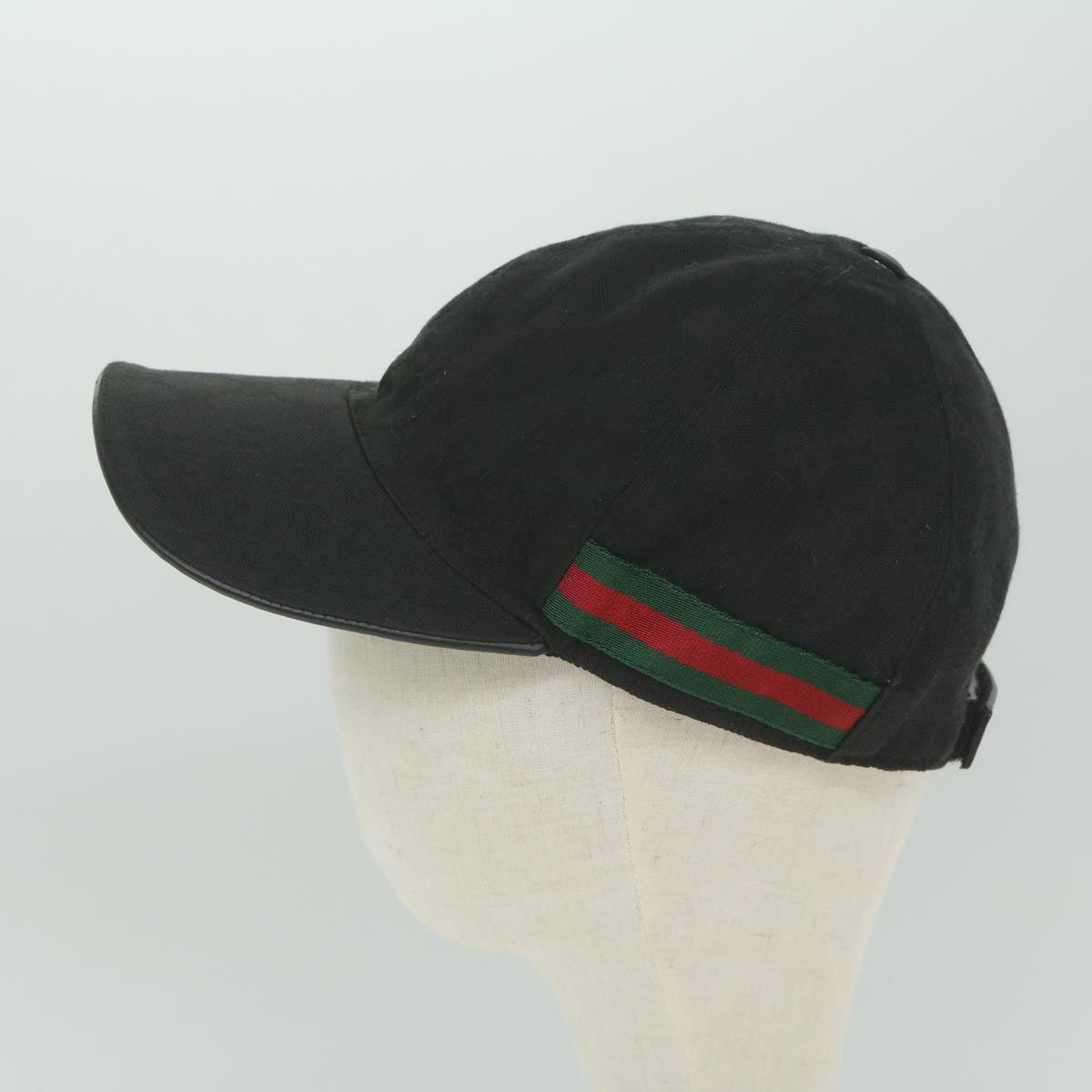 GUCCI GG Canvas Web Sherry Line Cap L size Black Red Green 200035 am5247