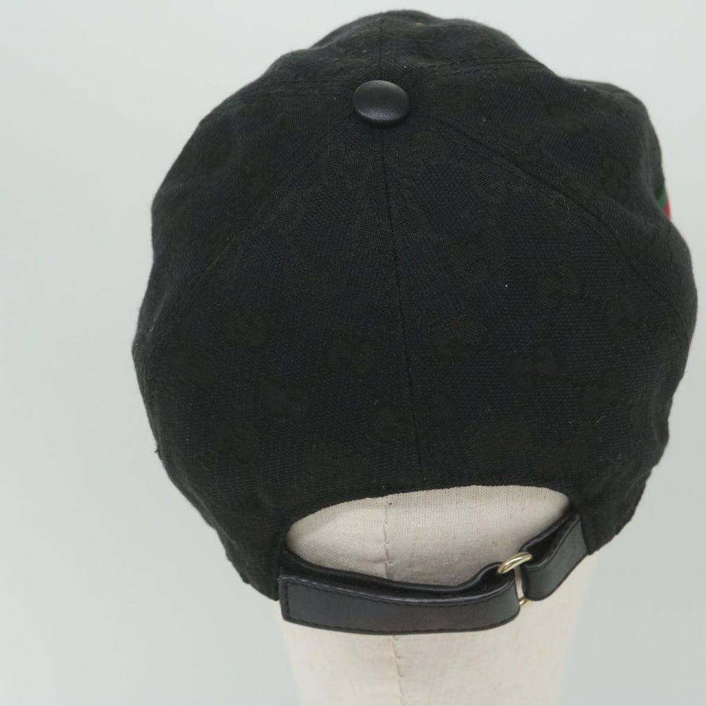 GUCCI GG Canvas Web Sherry Line Cap L size Black Red Green 200035 am5247