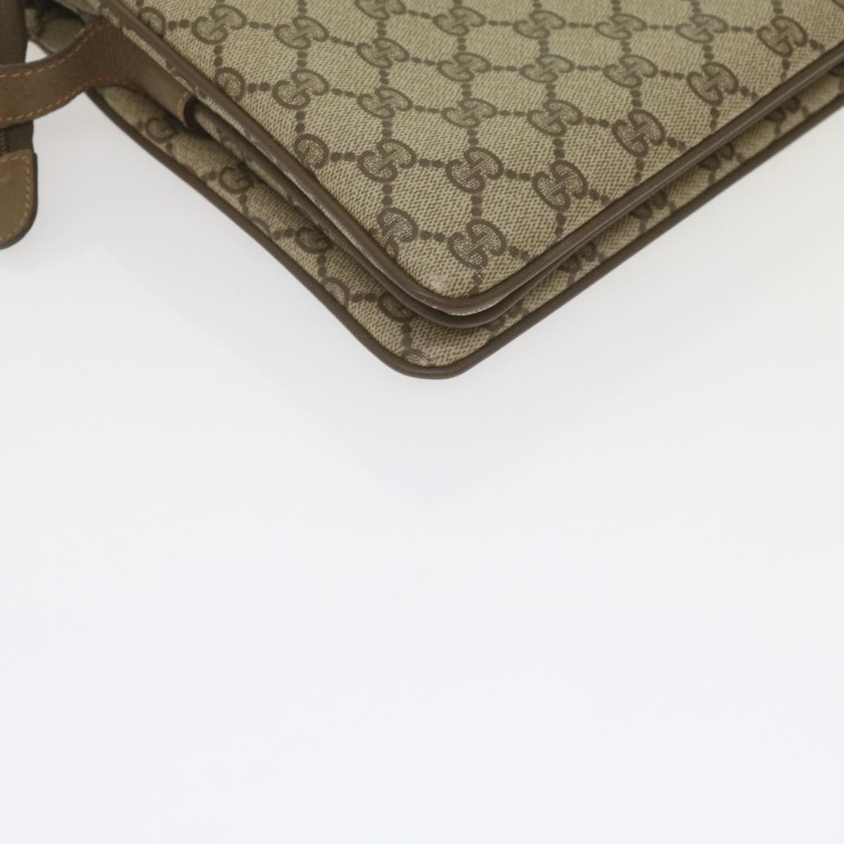 GUCCI GG Supreme Web Sherry Line Shoulder Bag Beige Red 41 02 090 am5260
