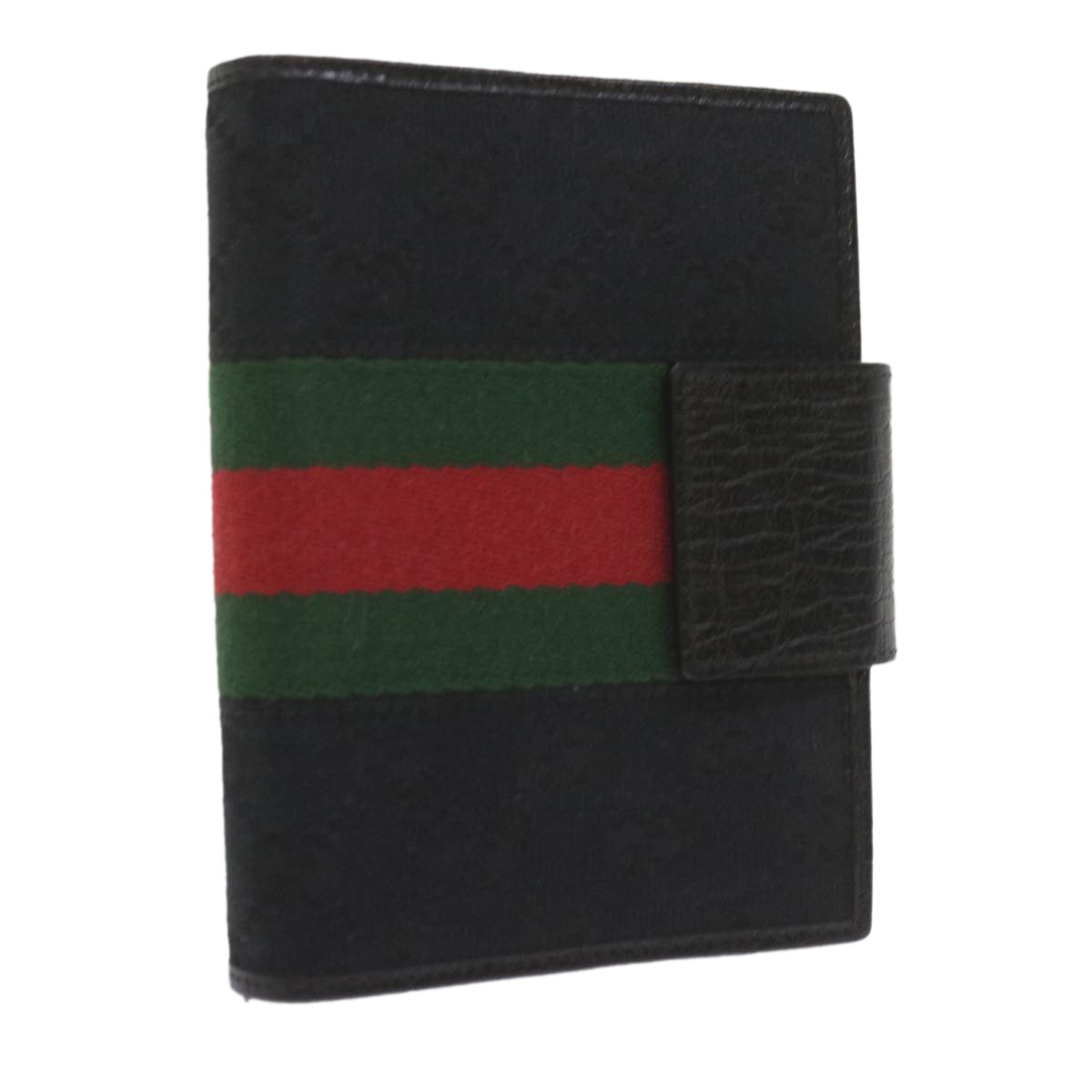 GUCCI GG Canvas Web Sherry Line Day Planner Cover Black Red Green am5263