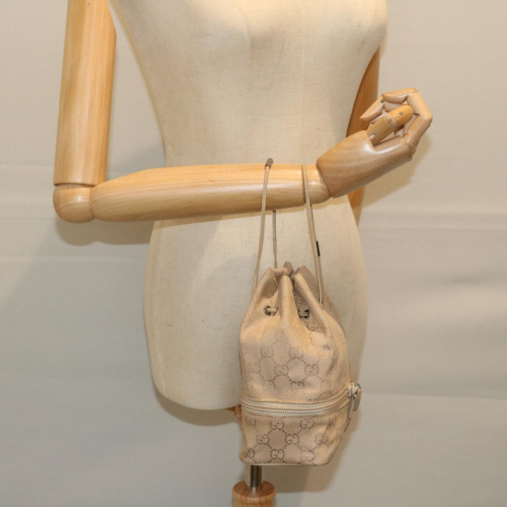 GUCCI GG Canvas Purse Pouch Beige 039 1053 am5271