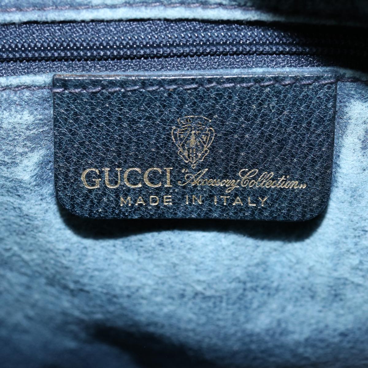 GUCCI GG Supreme Sherry Line Boston Bag PVC Leather Red Navy 40 3842 am5274