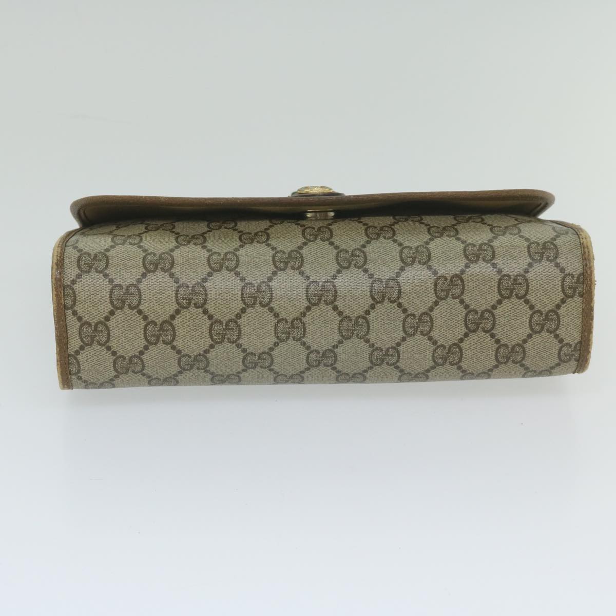 GUCCI GG Supreme Web Sherry Line Clutch Bag Beige Red 89 01 030 am5314