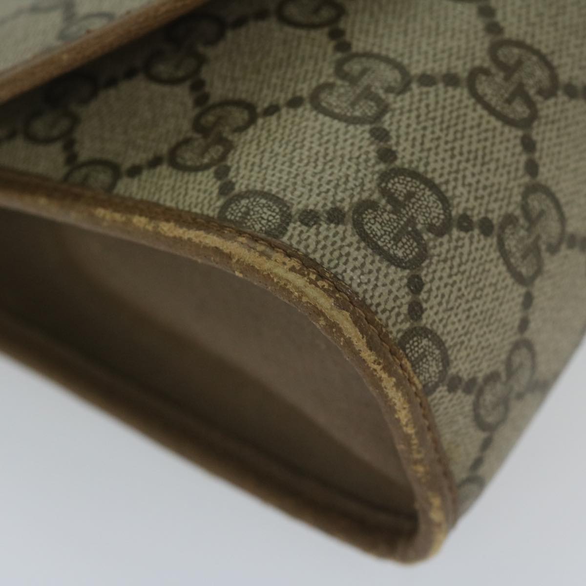 GUCCI GG Supreme Web Sherry Line Clutch Bag Beige Red 89 01 030 am5314