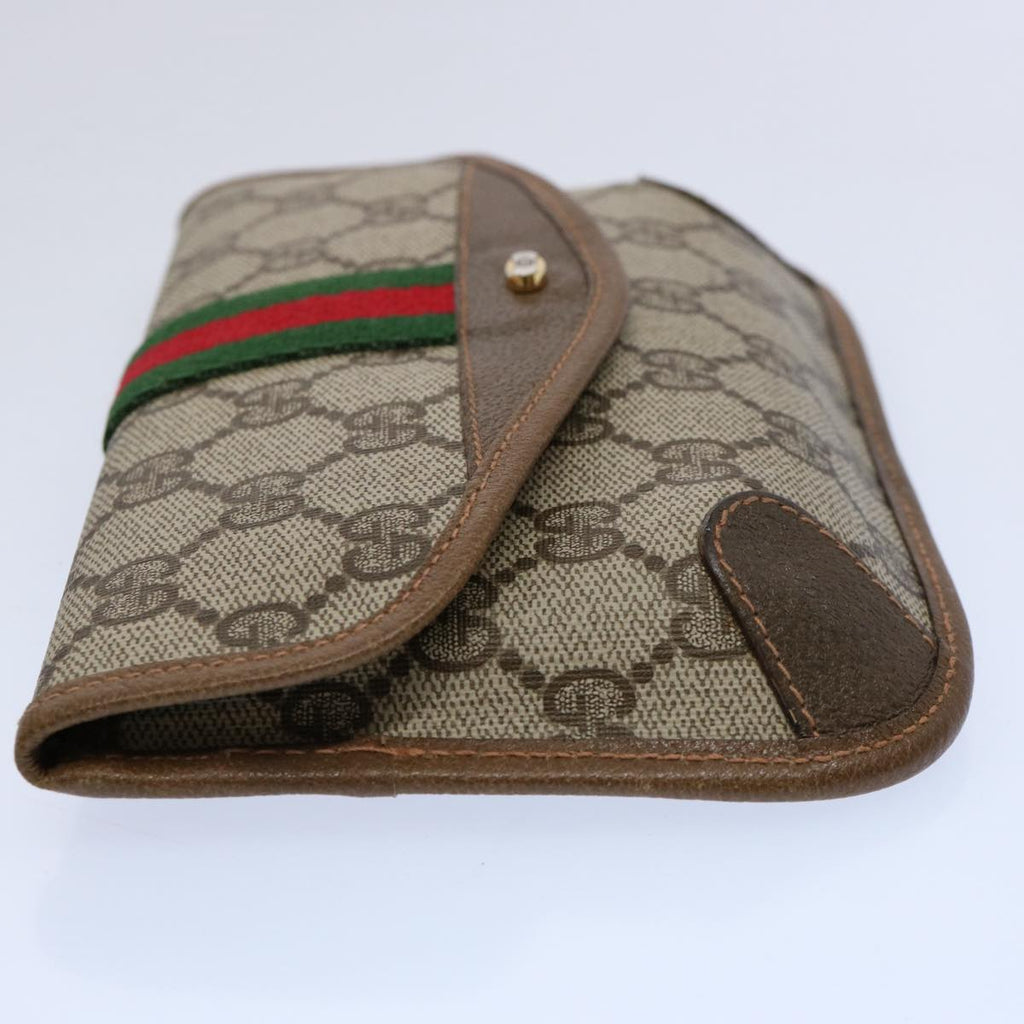 GUCCI GG Supreme Web Sherry Line Pouch Beige Red Green 89 01 021 am5317