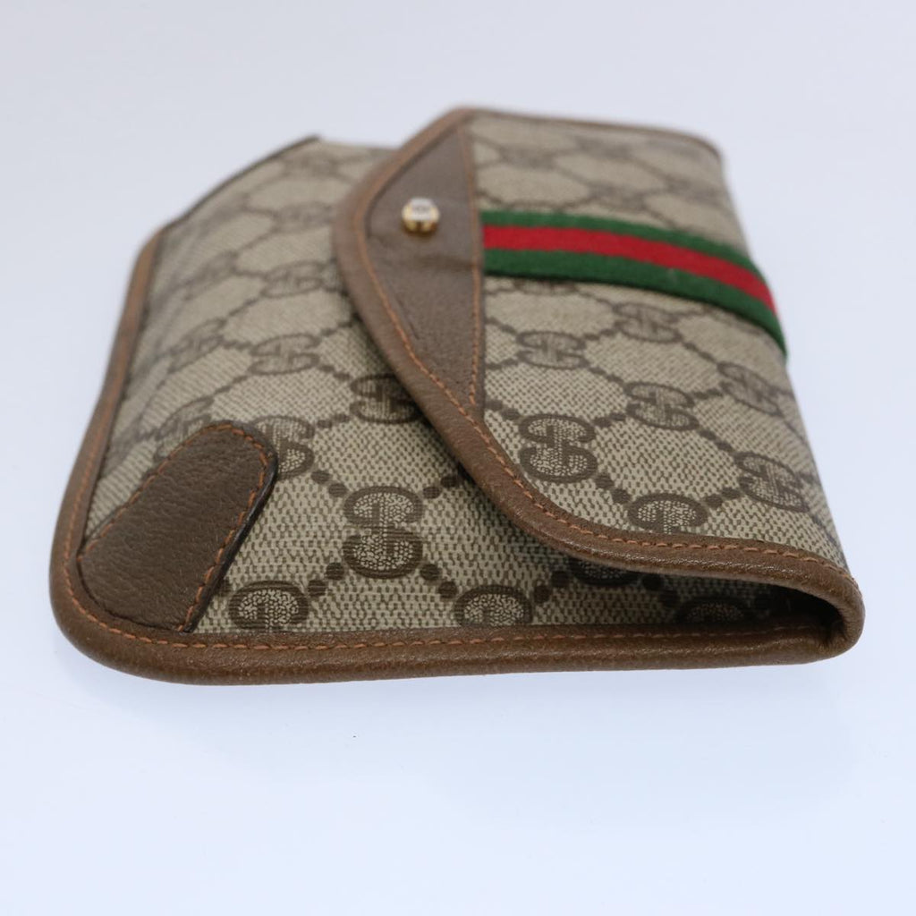GUCCI GG Supreme Web Sherry Line Pouch Beige Red Green 89 01 021 am5317