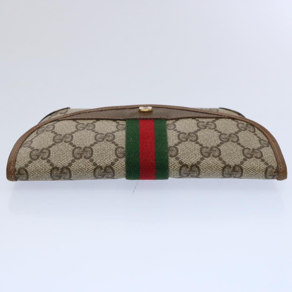 GUCCI GG Supreme Web Sherry Line Pouch Beige Red Green 89 01 021 am5317