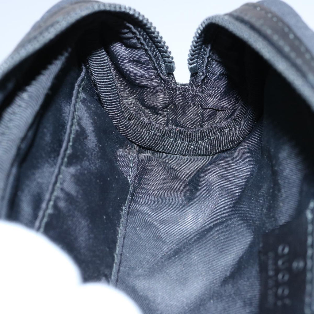 GUCCI GG Canvas Web Sherry Line Pouch Black Red Green 245800 am5323