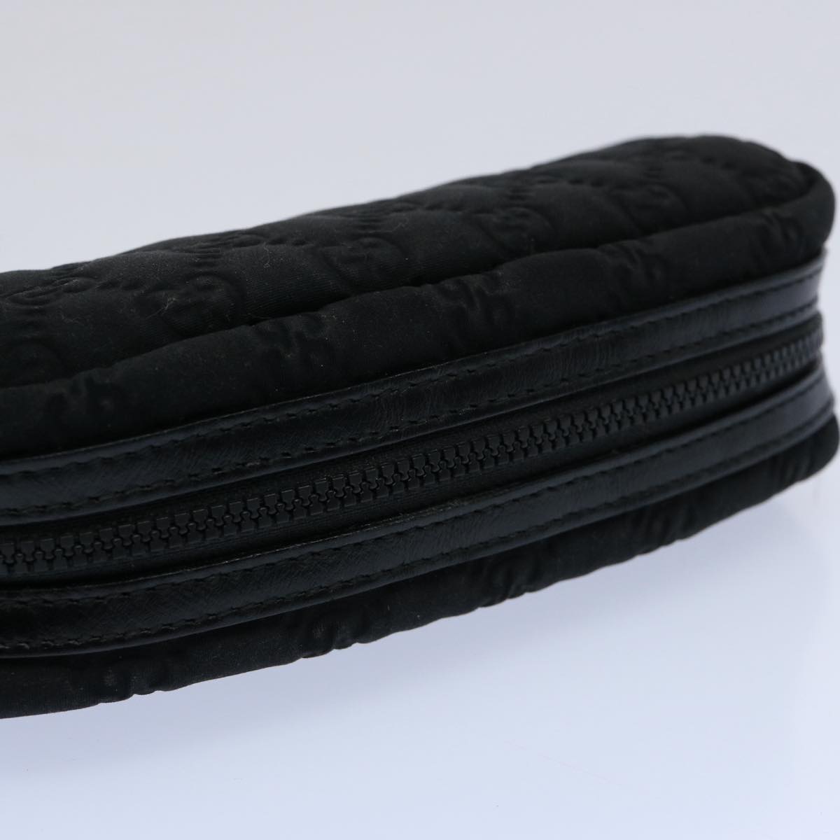 GUCCI GG Canvas Web Sherry Line Pouch Black Red Green 245800 am5323