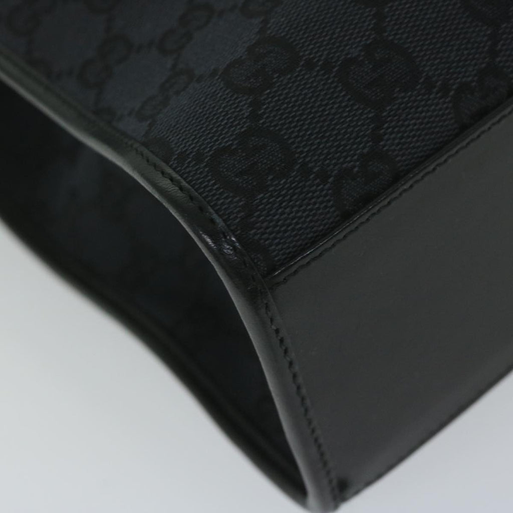 GUCCI GG Canvas Jackie Tote Bag Black 002 1064 am5349