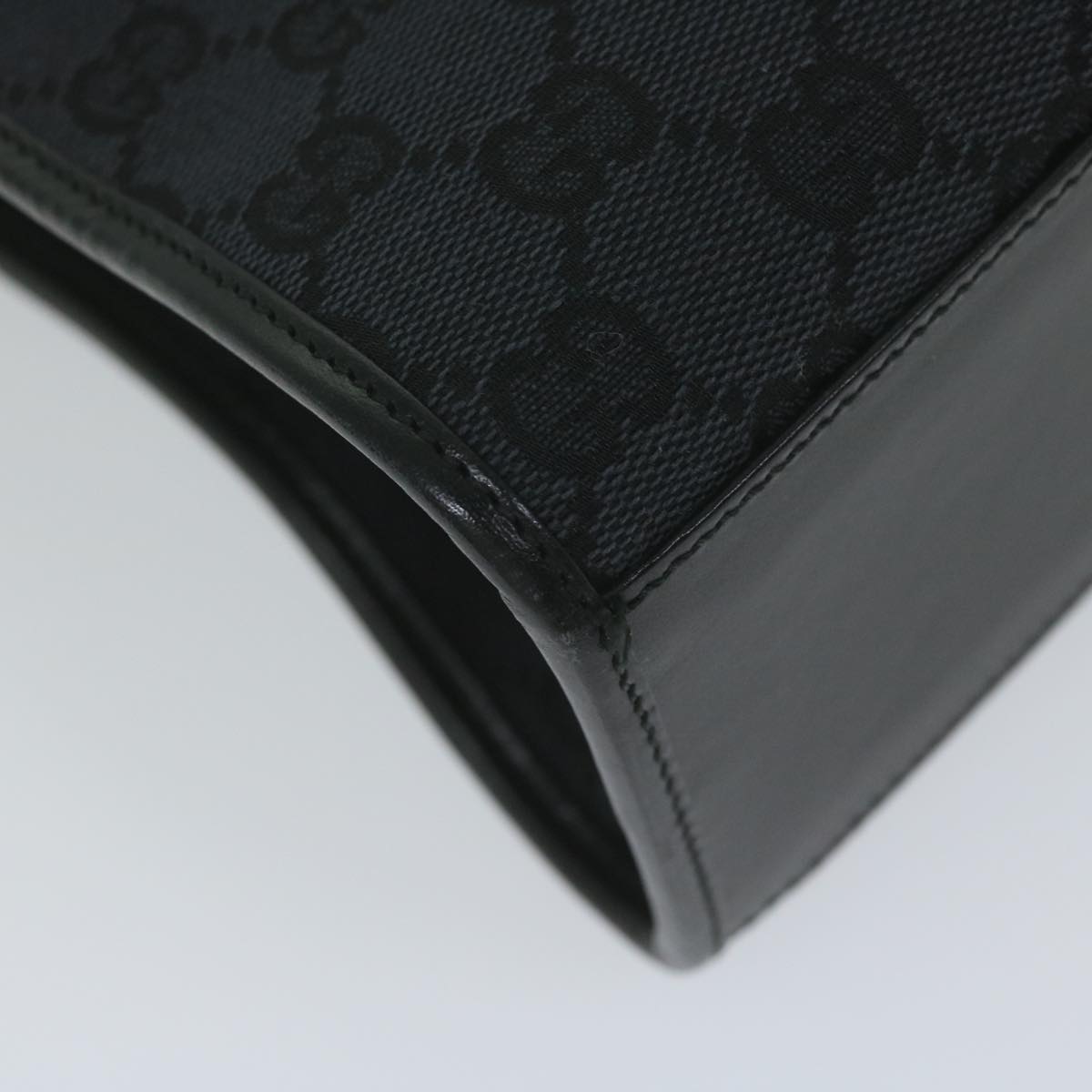 GUCCI GG Canvas Jackie Tote Bag Black 002 1064 am5349