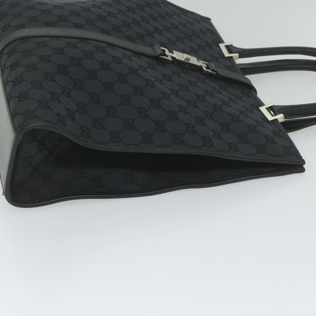 GUCCI GG Canvas Jackie Tote Bag Black 002 1064 am5349