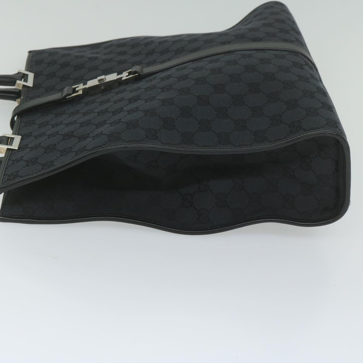 GUCCI GG Canvas Jackie Tote Bag Black 002 1064 am5349