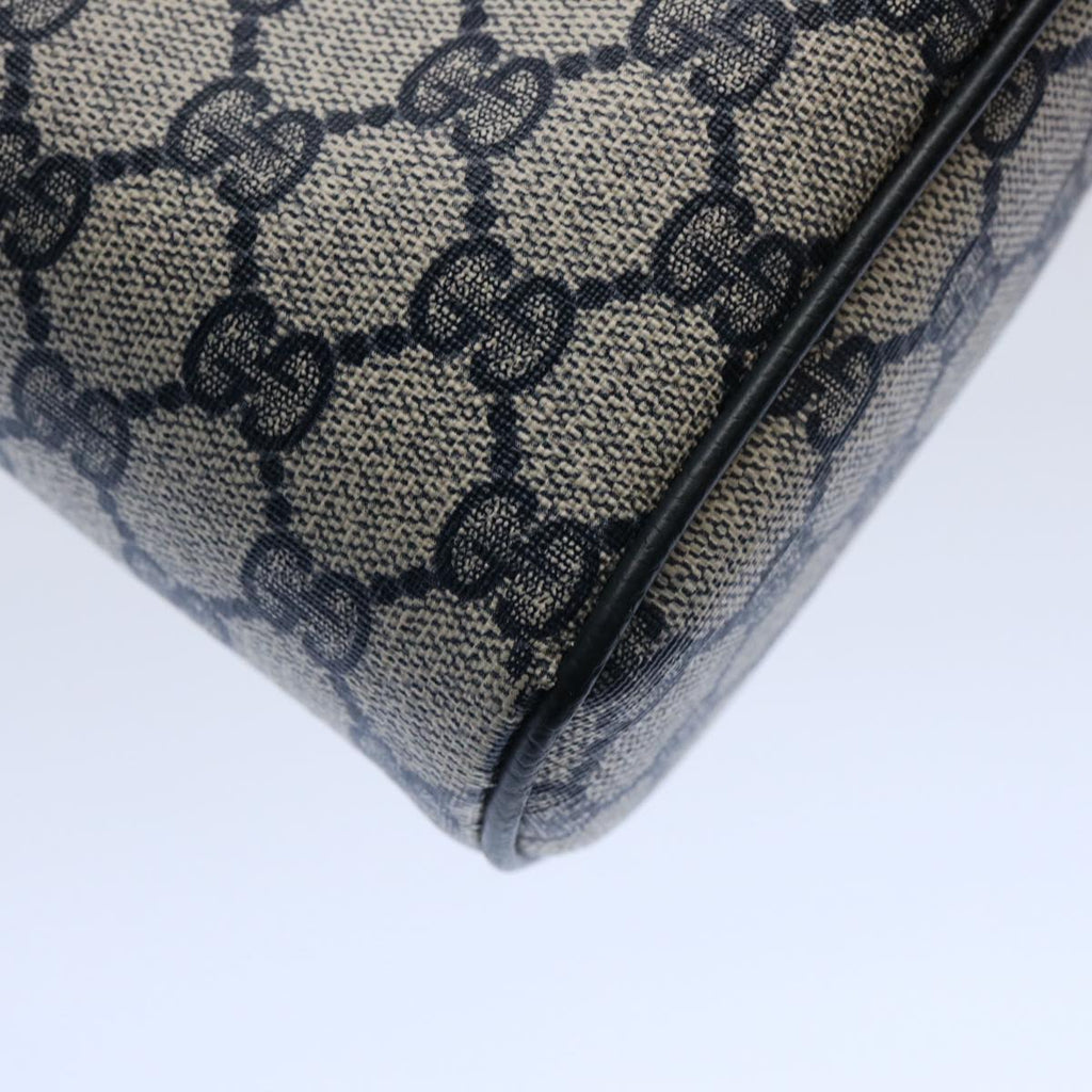 GUCCI GG Supreme Sherry Line Clutch Bag PVC Leather Red Navy 010 378 am5423