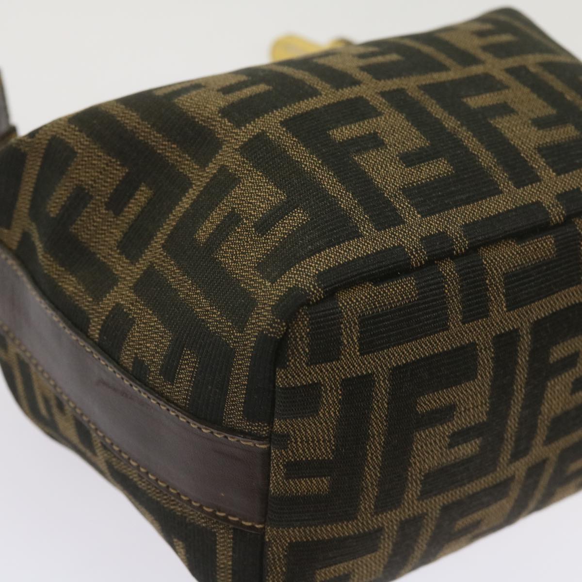 FENDI Zucca Canvas Mini Hand Bag Black Brown am5871A