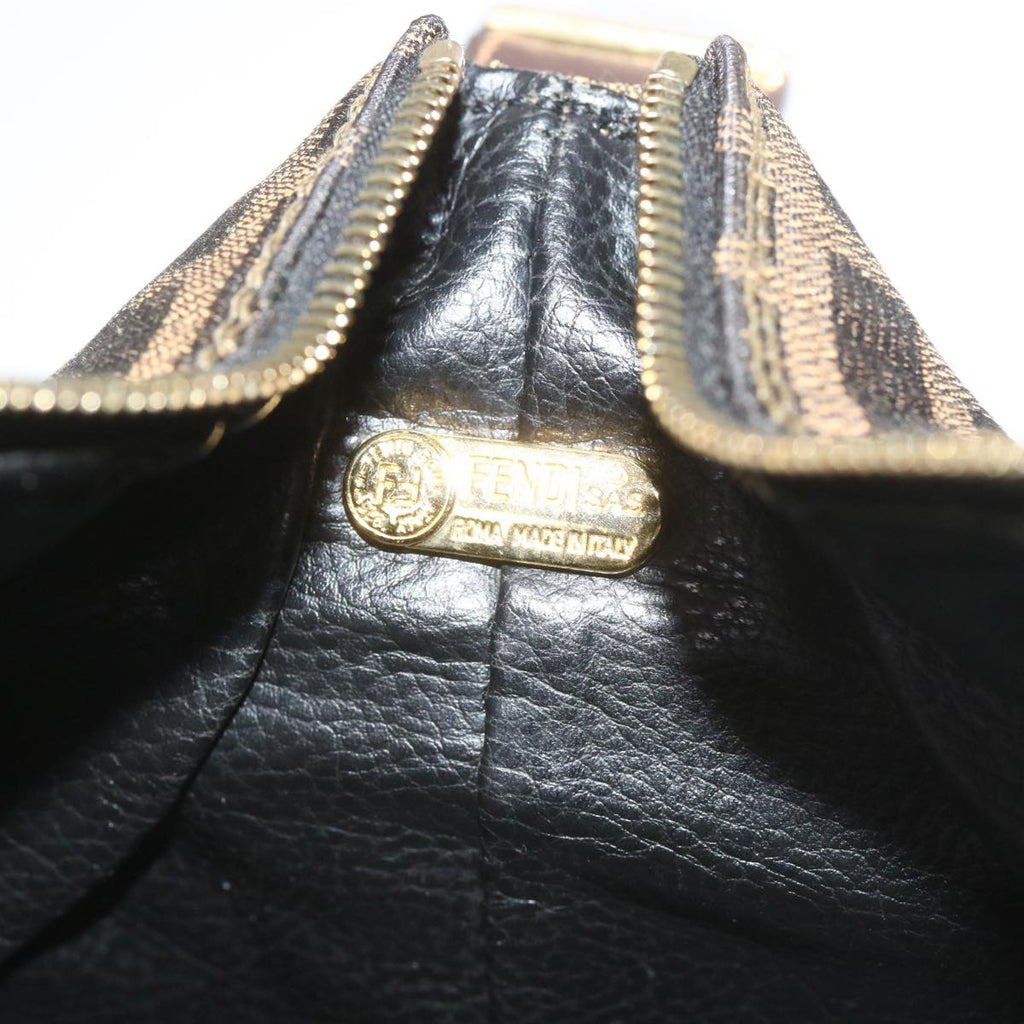 FENDI Zucca Canvas Mini Hand Bag Black Brown am5871A